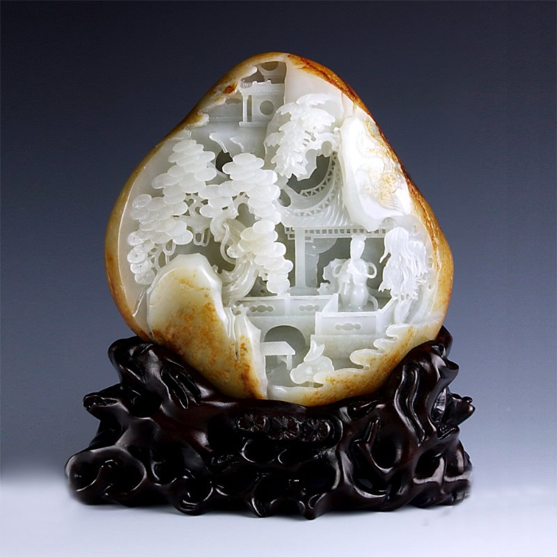 白玉山子-吹箫引凤