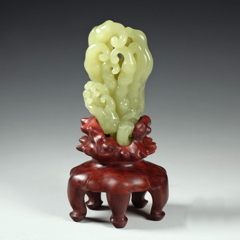 黄玉摆件—福寿双全