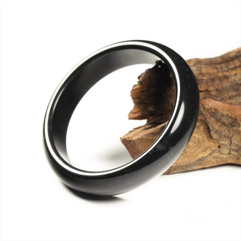 墨玉子料-宽边手镯