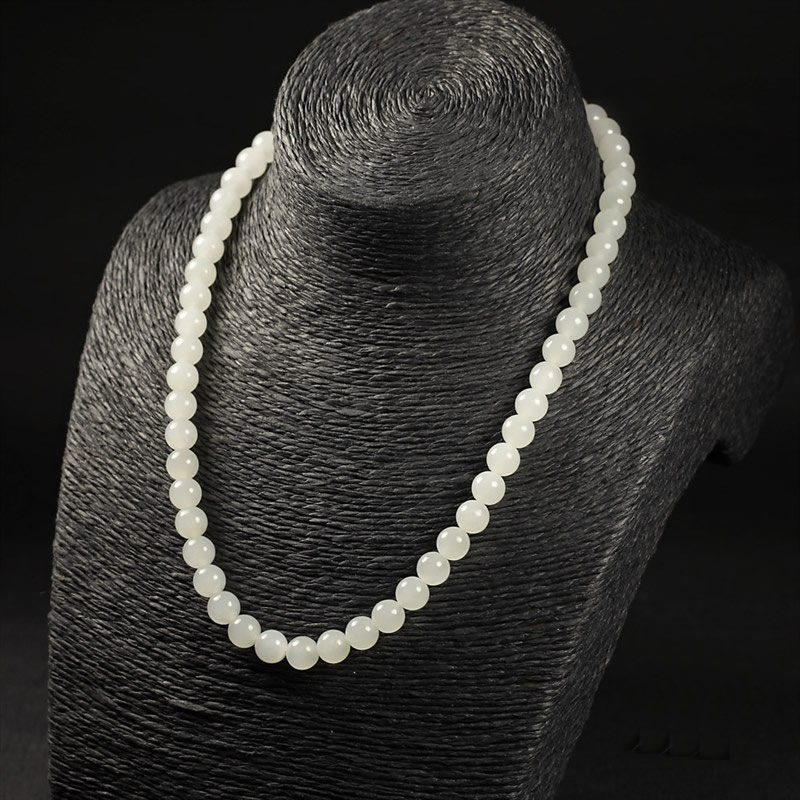 白玉-圆珠项链
