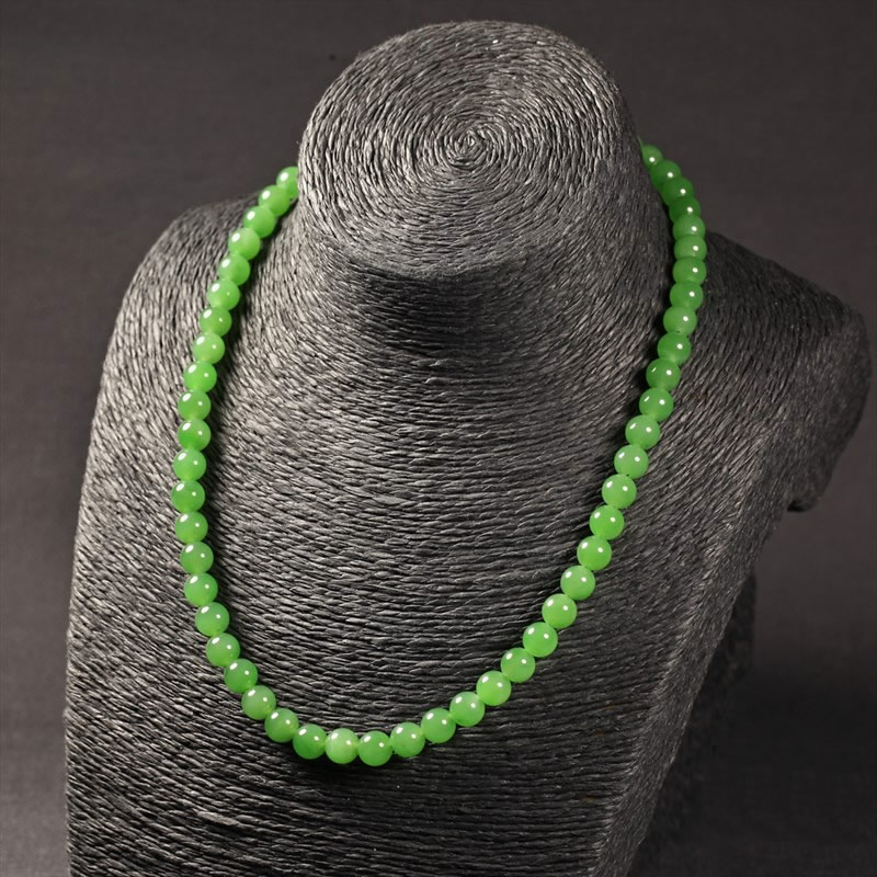 碧玉-圆珠项链