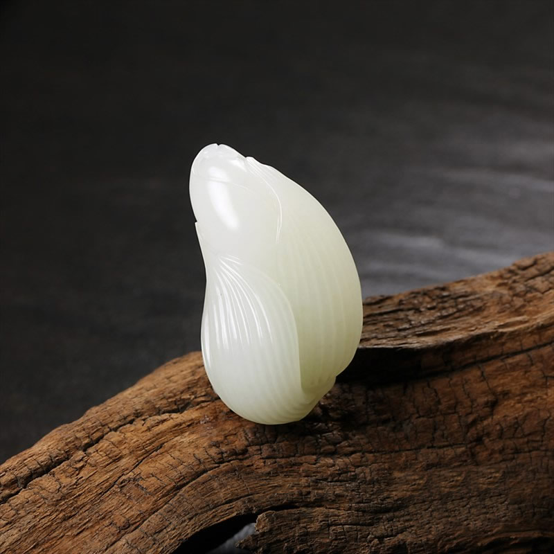 白玉子料挂件-节节高升